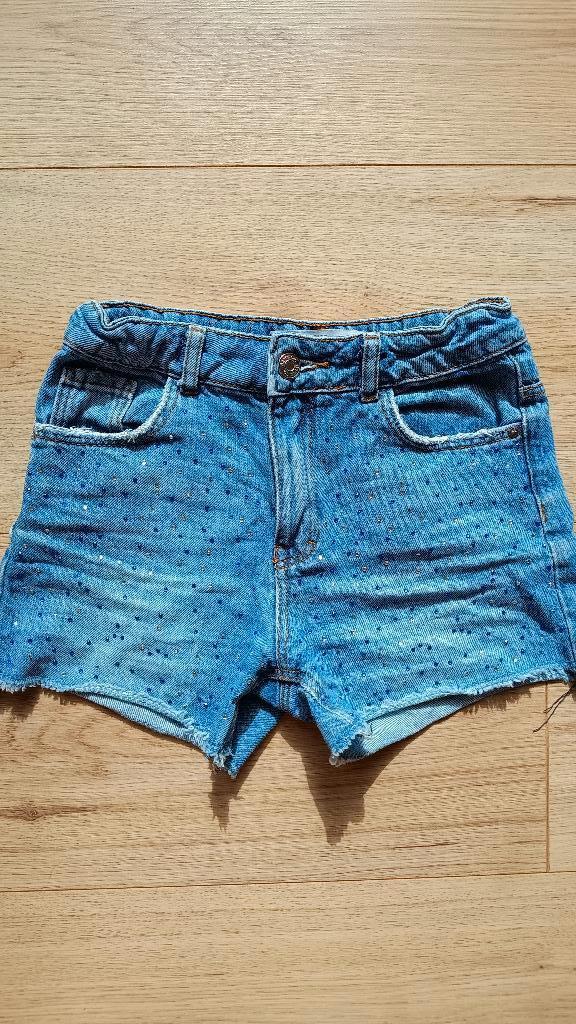 Denim Co. Spijkerbroekje met Steentjes – Maat 140, Kinderen en Baby's, Kinderkleding | Maat 140, Broek, Gebruikt, Ophalen of Verzenden