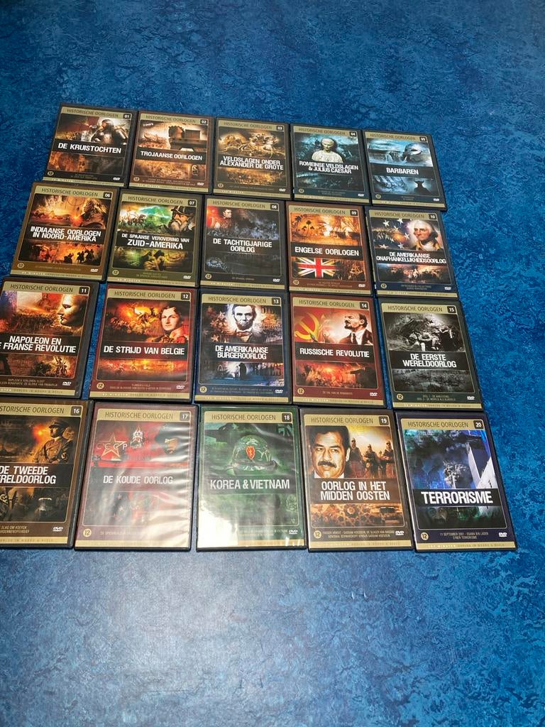DVD Serie Historische Oorlogen - Complete Collectie (20 DVDs, Cd's en Dvd's, Gebruikt, Oorlog of Misdaad, Boxset, Ophalen of Verzenden