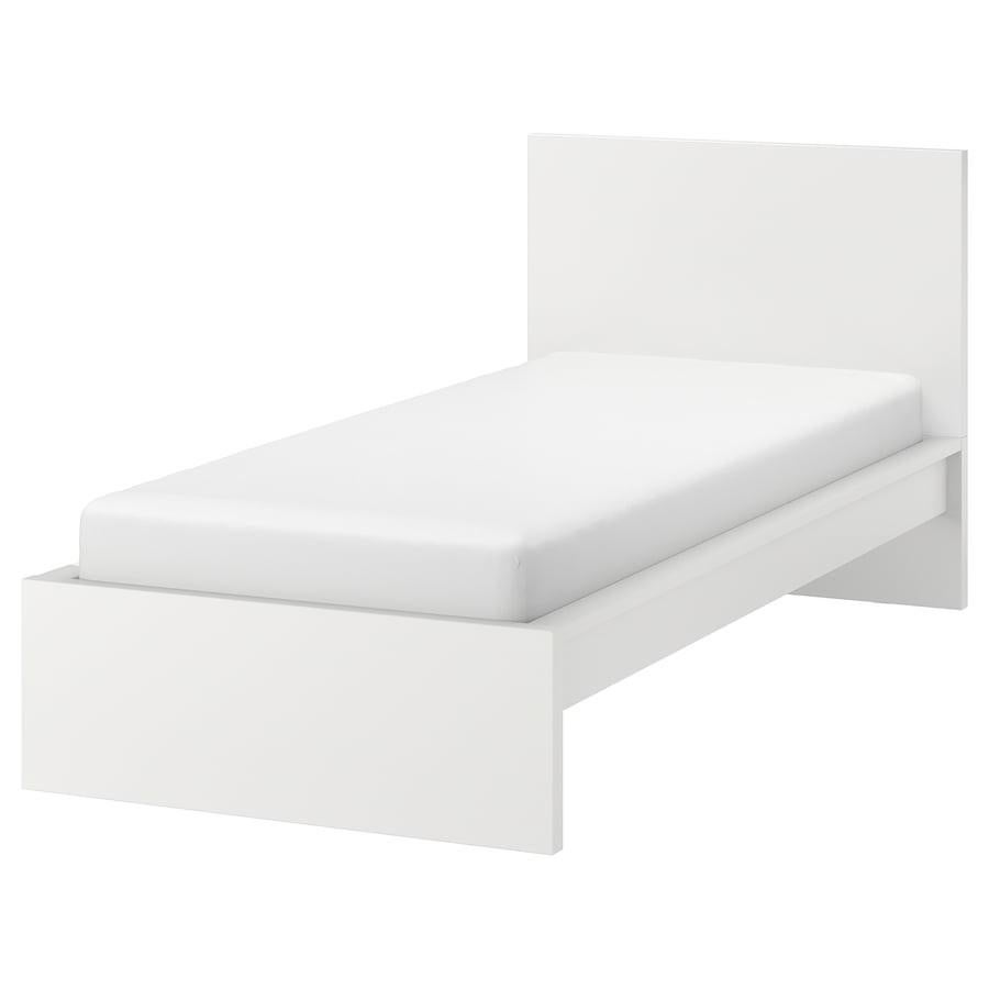 IKEA Malm eenpersoonsbed wit met lattenbodem (zonder lades), Huis en Inrichting, Slaapkamer | Bedden, Ophalen, 90 cm, Eenpersoons