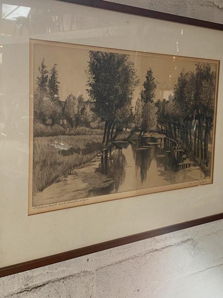 Nico van der Jagt (1888-1959), Antiek en Kunst, Kunst | Litho's en Zeefdrukken, Ophalen of Verzenden