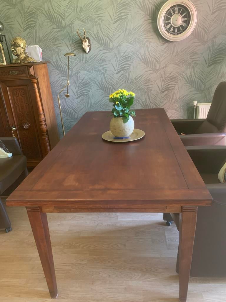 Kersenhouten , 180x90, hoogte 65 cm, Gebruikt, 100 tot 150 cm, Vier personen, Rechthoekig