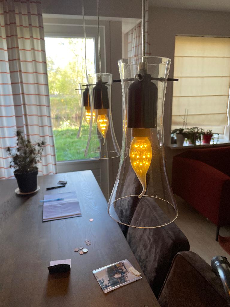 Lamp, Ophalen, Zo goed als nieuw, Glas, 50 tot 75 cm