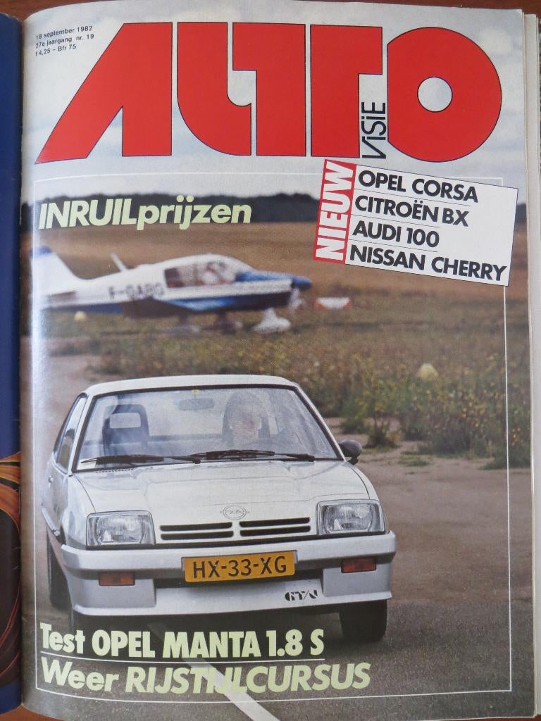 Autovisie 19 1982 Manta GT/J, Corsa, BX, Cherry, Audi 100, Ophalen of Verzenden, Nieuw, Audi