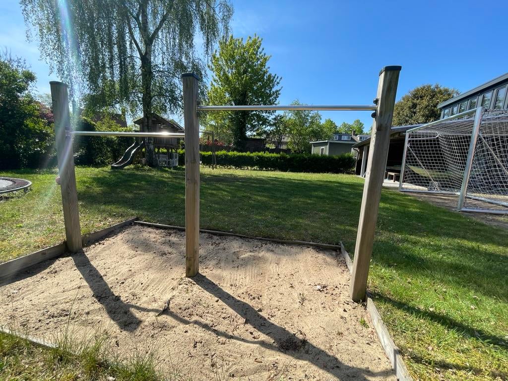 Rekstok / duikelrek 2 x 125cm RVS, Ophalen, Gebruikt