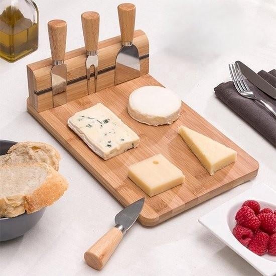 Nieuwe Kaasplank Set met Kaasmessen - Creative Inter Ezzo, Ophalen of Verzenden, Nieuw