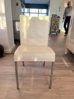 Gratis: 8 Leren eetkamerstoelen., Huis en Inrichting, Stoelen, Ophalen, Gebruikt, Leer, Vijf, Zes of meer stoelen