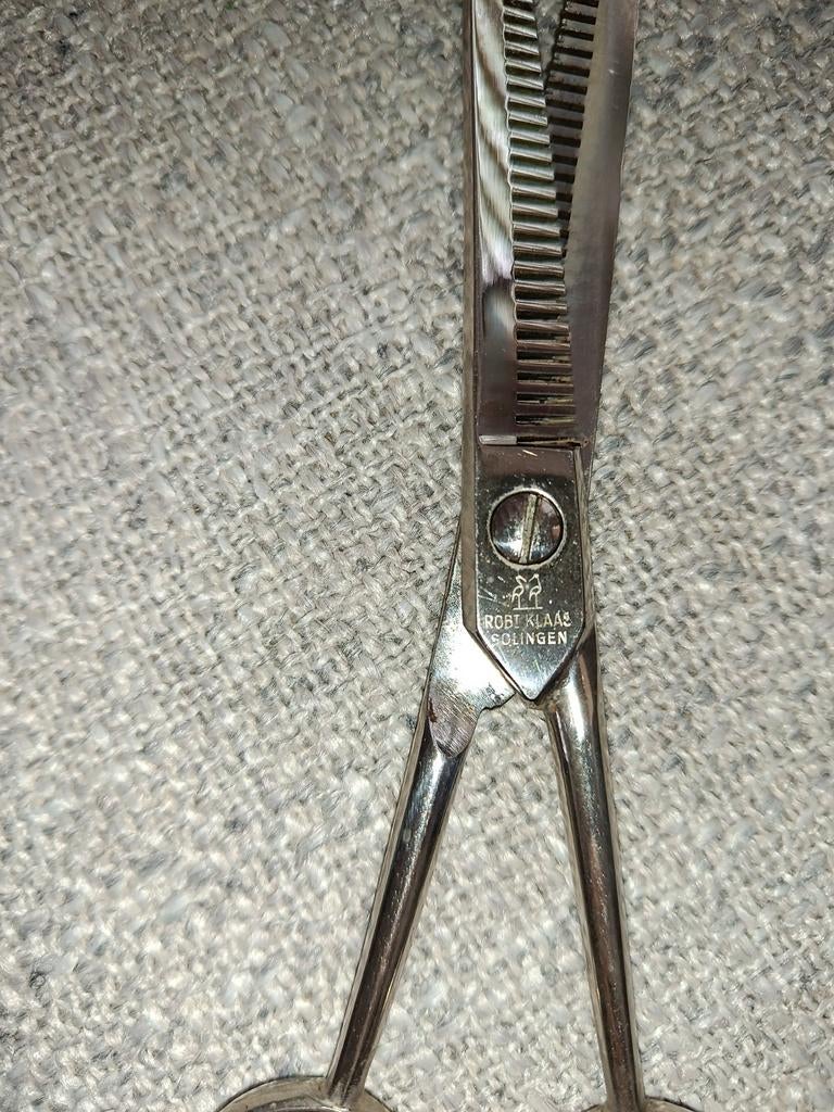 Solingen Robt. Klaas uitdunschaar - Kappersschaar, Antiek en Kunst, Ophalen of Verzenden
