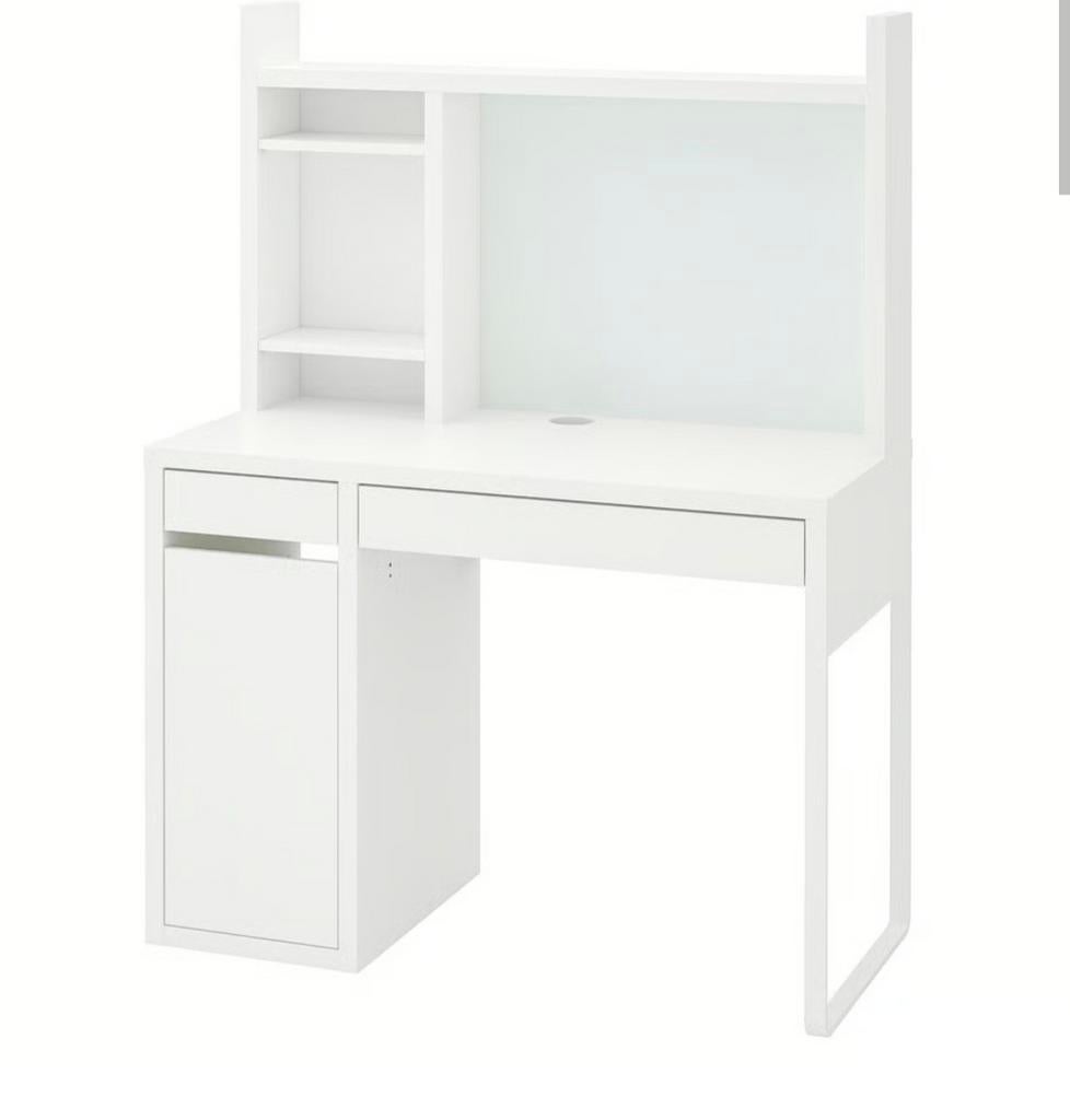 Ikea micke bureau 105 cm met opzetstuk | 2 STUKS, Ophalen, Gebruikt, Overige typen