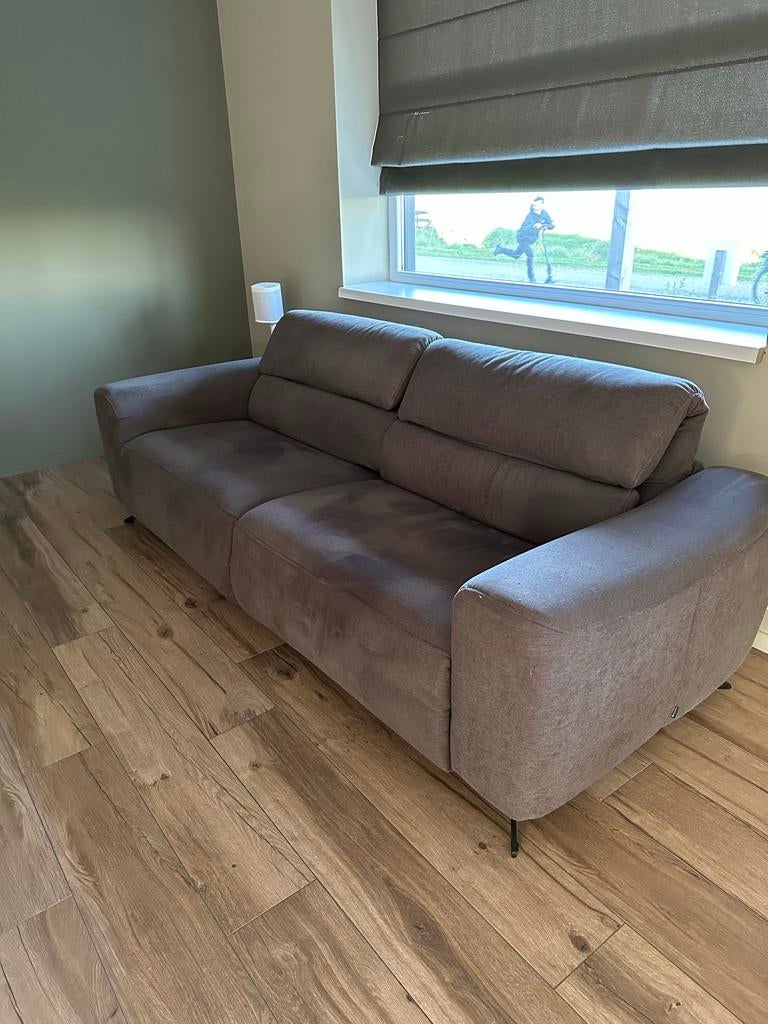 Musterring MR 260 bank - Taupe, elektrisch verstelbaar, Huis en Inrichting, Ophalen, Gebruikt, Driepersoons, 75 tot 100 cm