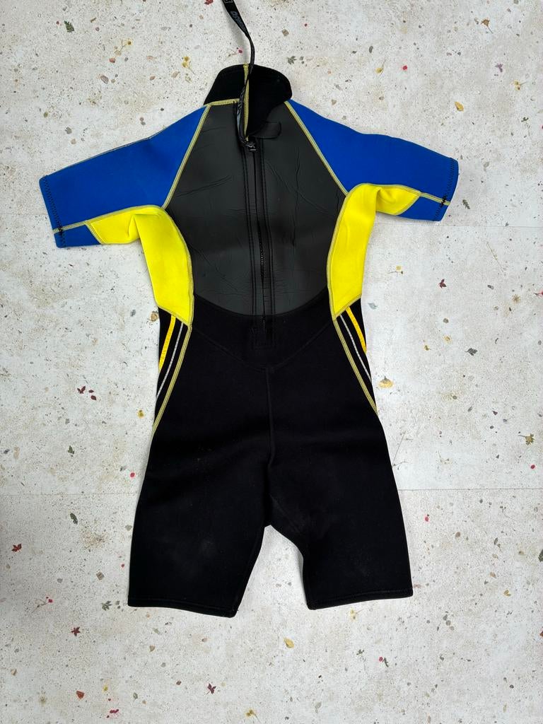 Pegaso Wetsuit Kindermaat 134 - Blauw/Geel/Zwart, Watersport en Boten, Duiken, Ophalen of Verzenden, Gebruikt, Duikpak