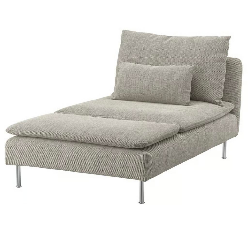 Soderhamn hoes, Chaise lounge, viapre beige/bruin, Ophalen, Eenpersoons, Bruin