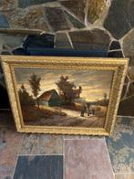 Olieverfschilderij 'Landschap met boerderij en paard', Ophalen