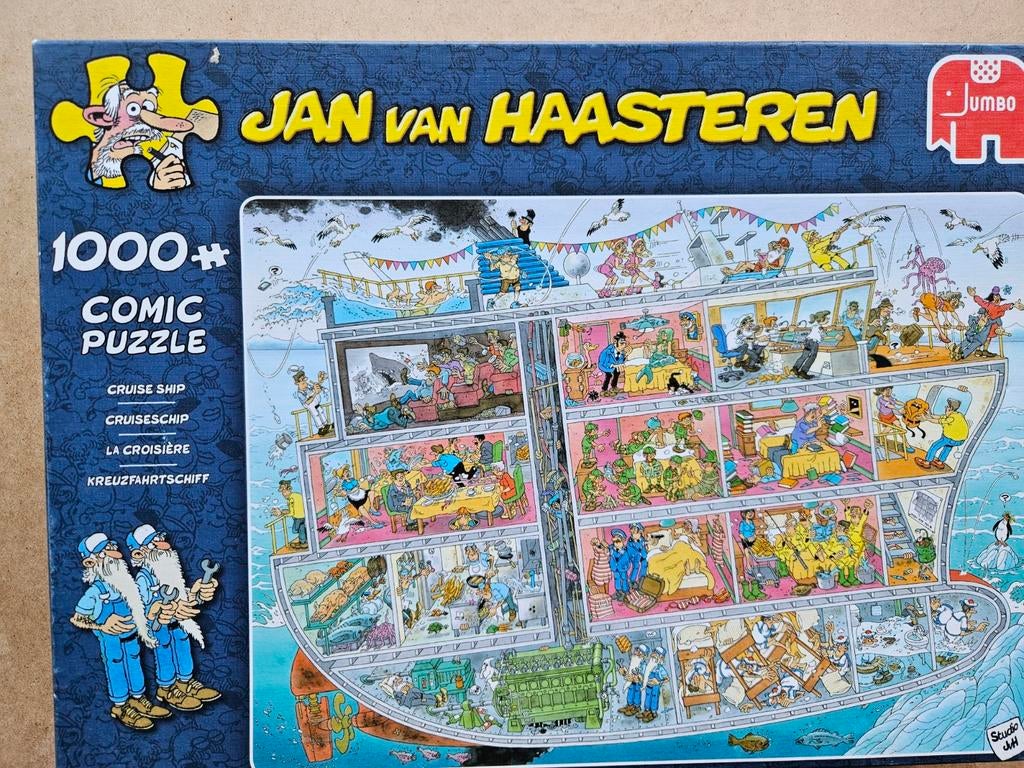Jan van Haasteren Cruise Ship 1000 stukjes puzzel, Ophalen of Verzenden, 500 t/m 1500 stukjes, Zo goed als nieuw, Legpuzzel
