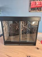 dubbel terrarium incl verlichting, ventilatie en verwarming, Ophalen, Zo goed als nieuw, Terrarium of Paludarium