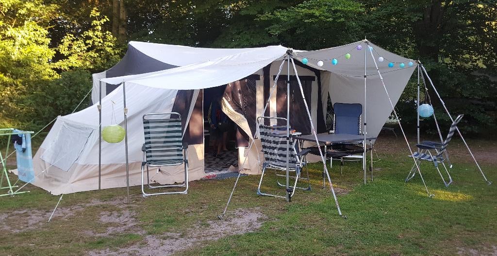 Vouwwagen Trigano Odyssee GL 2010 - zeer compleet!, Caravans en Kamperen, Ophalen, Trigano, Blauw, Aanwezig