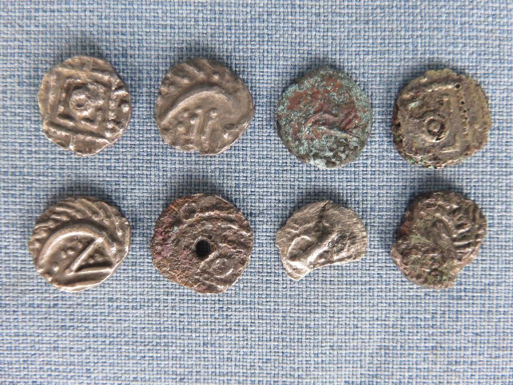 Sceatta , s - ca. 670 / 750 A.D. - bodemvondsten, Postzegels en Munten, Ophalen of Verzenden, Vóór koninkrijk, Setje, Zilver