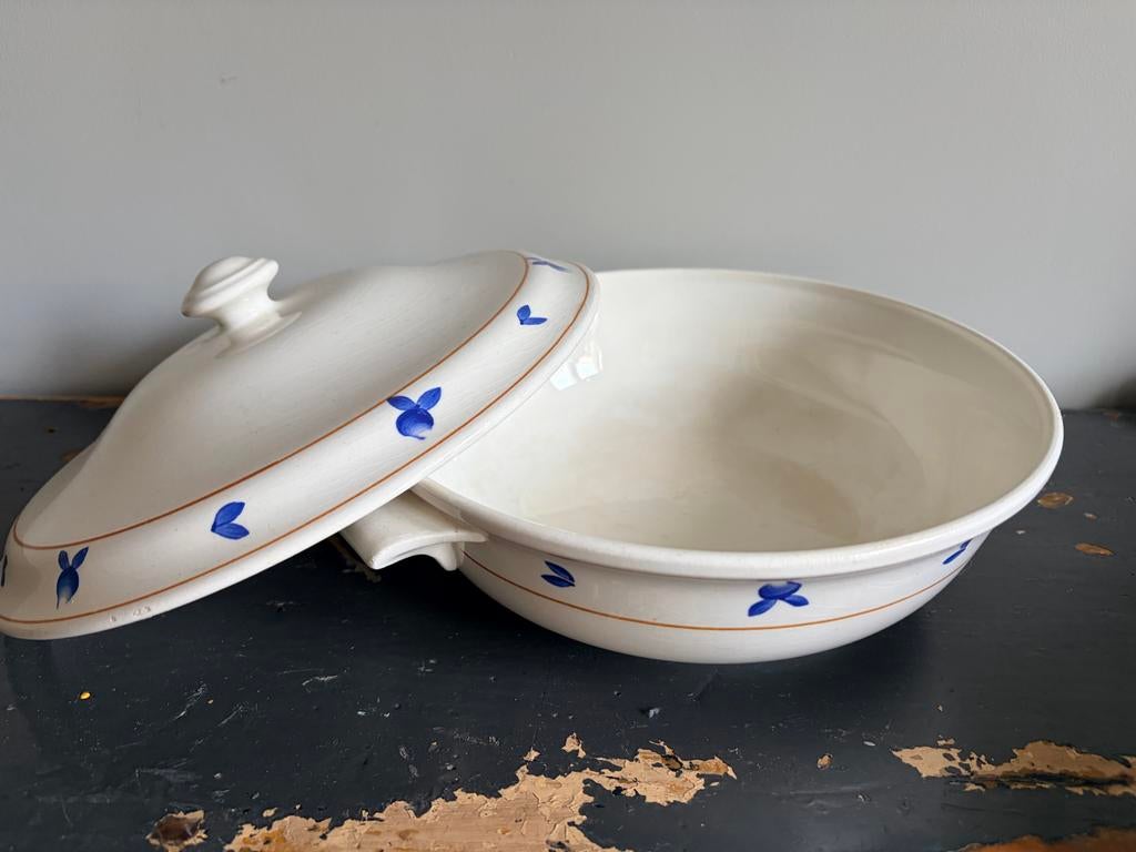Vintage Gien Denise Terrine met Deksel - Frankrijk, Antiek en Kunst, Ophalen of Verzenden
