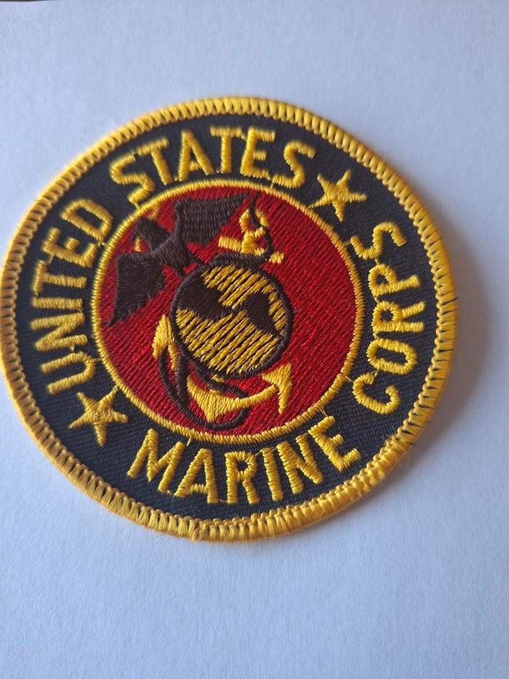 USMC Embleem - US Marine Corps Patch, Verzamelen, Militaria | Algemeen, Overige soorten, Embleem of Badge, Amerika, Ophalen of Verzenden