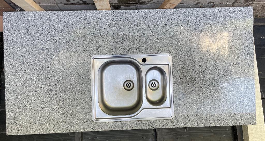 Granieten aanrechtbladen en vensterbank, Huis en Inrichting, Keuken | Keukenelementen, Ophalen, 75 cm of meer, Zo goed als nieuw