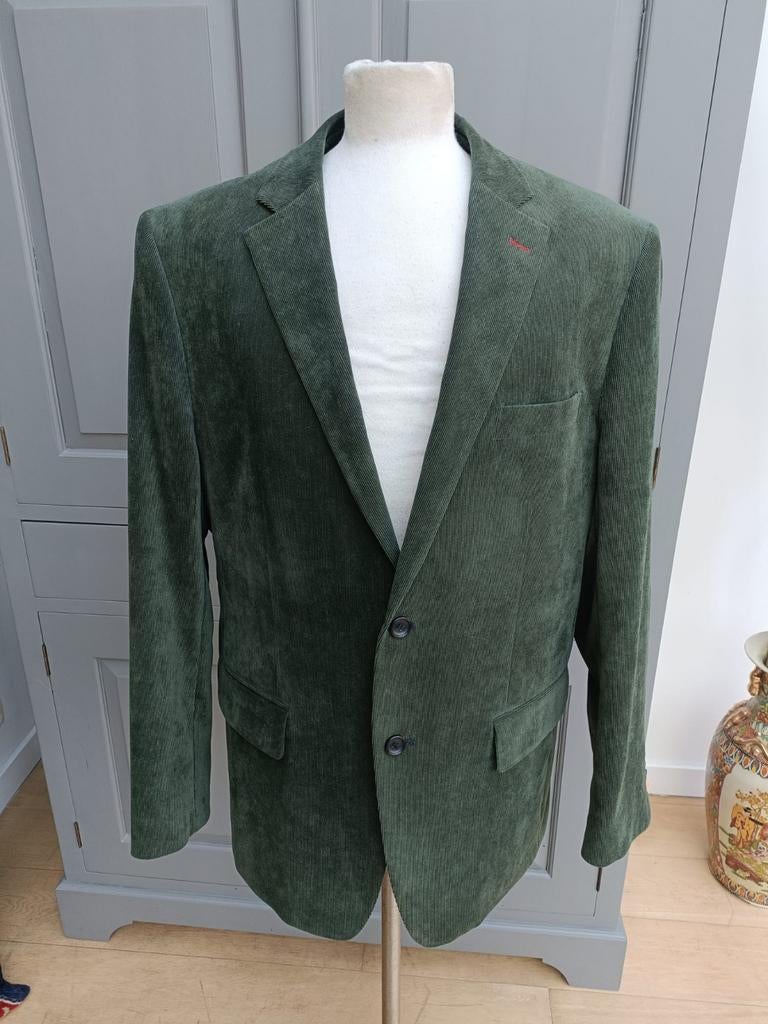 Donkergroen corduroy colbert, Kleding | Heren, Kostuums en Colberts, Bartlett, Maat 56/58 (XL), Ophalen of Verzenden, Zo goed als nieuw