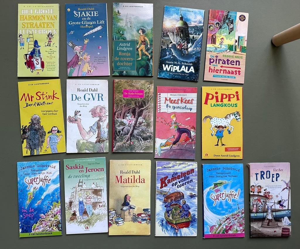 Diverse luisterboeken oa Roald Dahl, Mees Kees, Superjuffie, Boeken, Luisterboeken, Ophalen of Verzenden, Cd, Kind
