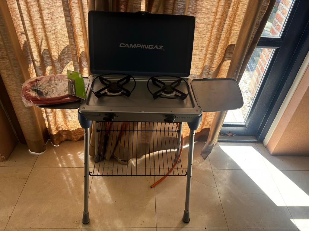 Campingaz kooktoestel op poten met gasdrukregelaarset, Ophalen, Gebruikt