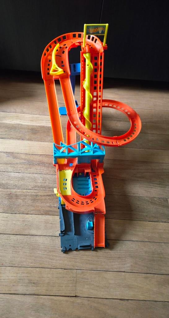 Hot Wheels City Roller Coaster Rally, Ophalen of Verzenden, Zo goed als nieuw, Handmatig, Hot Wheels