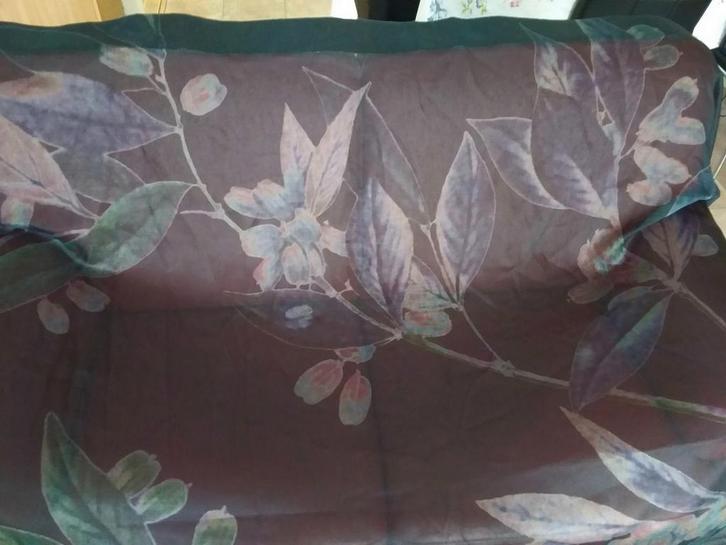 1 Zwarte vitrage van 230 cm hoog en 265 cm breed, Huis en Inrichting, Stoffering | Gordijnen en Lamellen, Zo goed als nieuw, 200 cm of meer