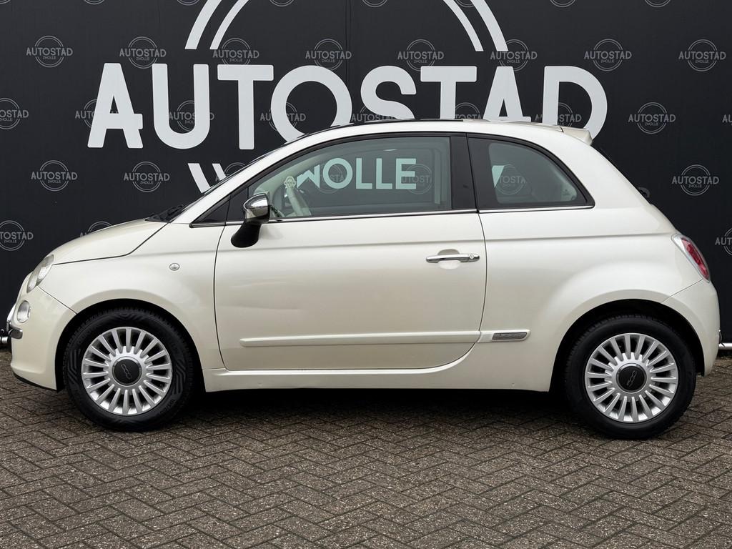 Fiat 500 1.2 Lounge Automaat / NL-Auto / Pano / APK / Airco, Auto's, Fiat, Euro 5, 4 cilinders, Wit, Origineel Nederlands