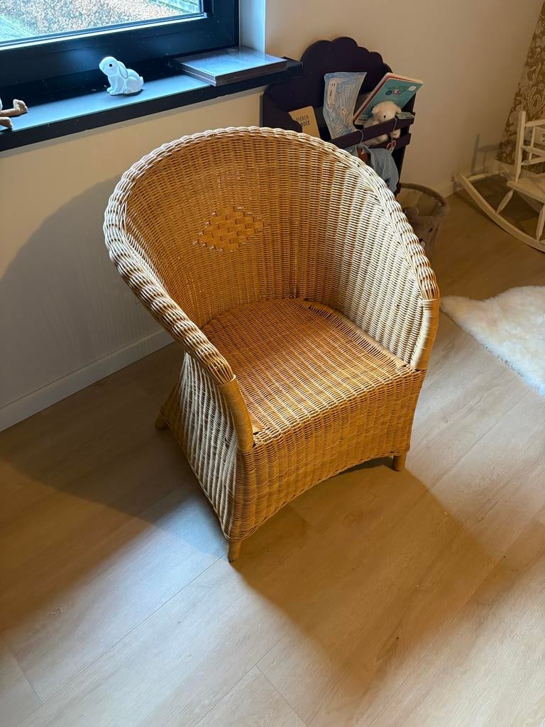 Rotan stoel, Ophalen, Gebruikt, Bruin, Riet of Rotan