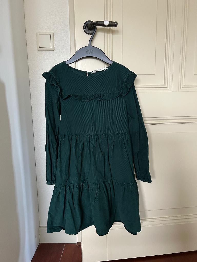 Jurk donkergroen maat 128, Kinderen en Baby's, Kinderkleding | Maat 128, Gebruikt, Meisje, H&M, Ophalen of Verzenden