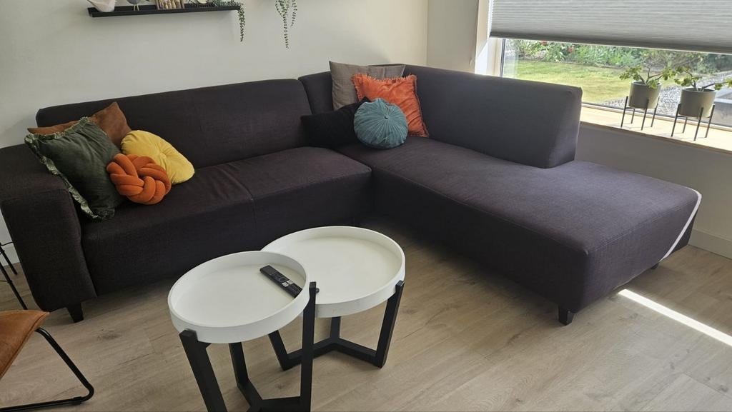 Hoekbank van Goossens, Huis en Inrichting, Banken | Bankstellen, Ophalen, Zo goed als nieuw, Vierpersoons of meer