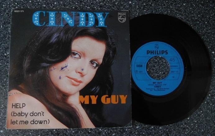 Cindy - my guy (vanaf € 1,50), Cd's en Dvd's, Vinyl | Nederlandstalig, Ophalen of Verzenden, Zo goed als nieuw, 7 inch, Levenslied of Smartlap