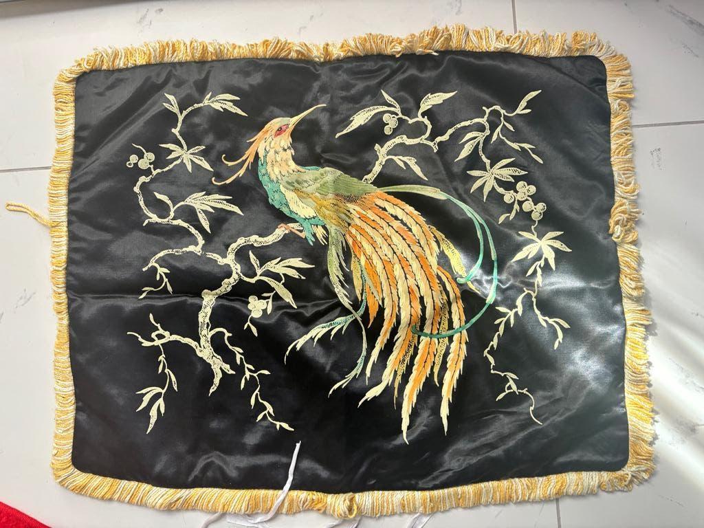 Fijn aziatisch kleed met vogel, Ophalen, 50 tot 100 cm, Overige kleuren, 50 tot 100 cm