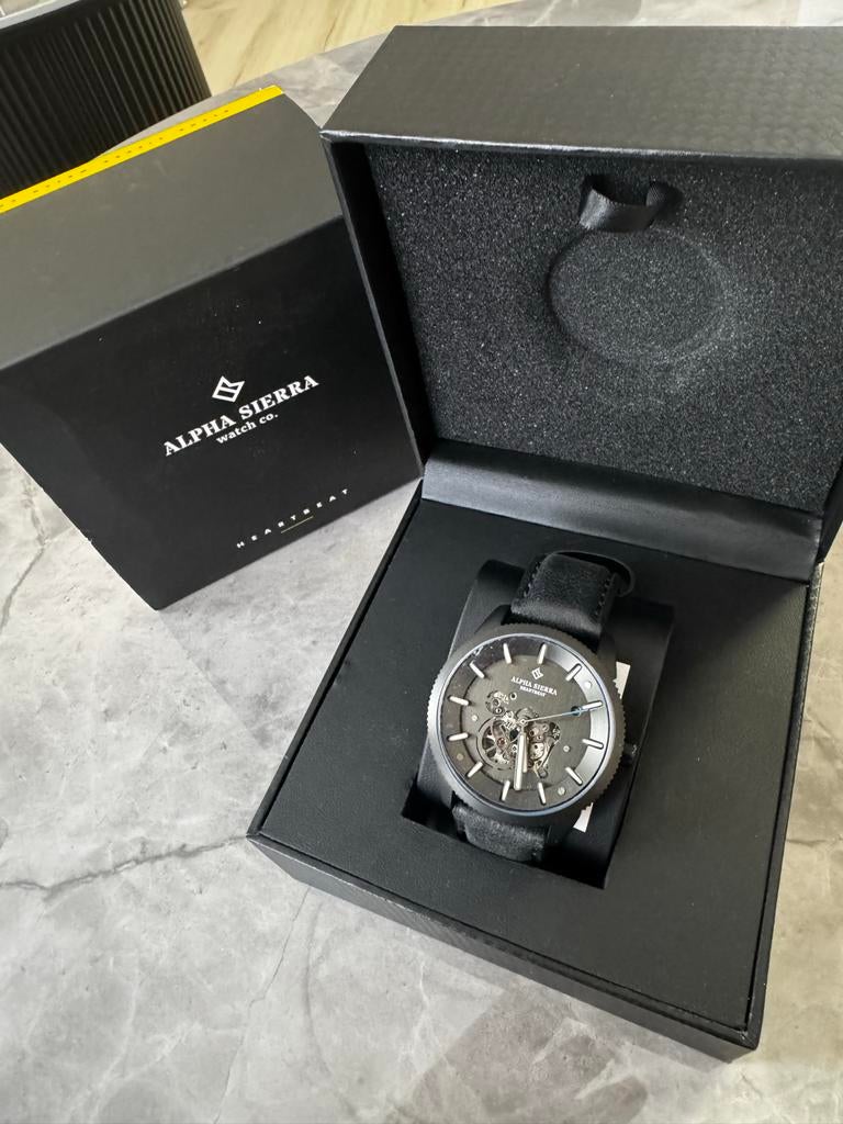 Alpha Sierra Heartbeat B101 Automatisch Horloge, Overige merken, Leer, Staal, Polshorloge