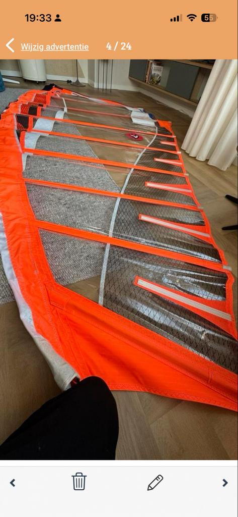 Hotsails GPS 5.5 slalom zeil nieuw!, Watersport en Boten, Windsurfen, Ophalen, Nieuw, Zeil