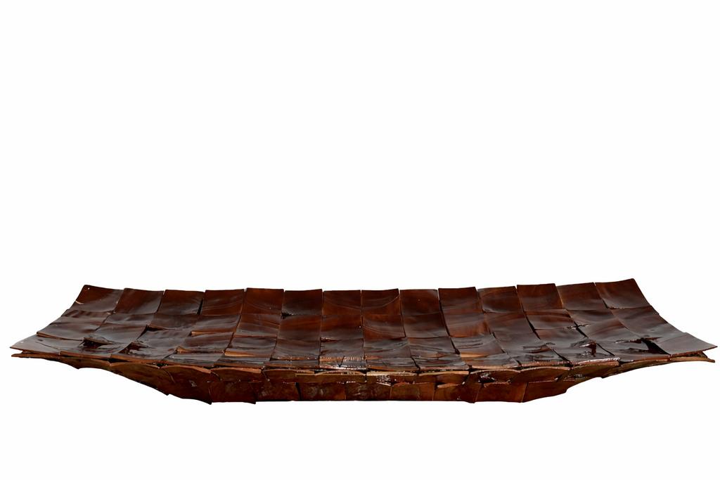 Eric Kuster style schelpendienblad bruin, Ophalen, Zo goed als nieuw, Rechthoekig, Overige materialen