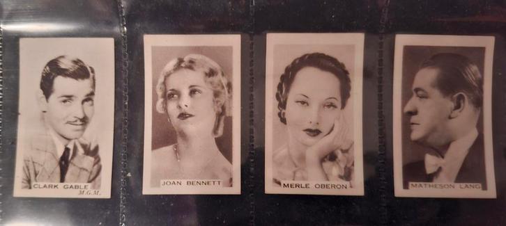 Vintage Facchino's filmsterren plaatjes - Clark Gable e.a., Verzamelen, Film en Tv, Gebruikt, Film, Foto of Kaart, Ophalen of Verzenden