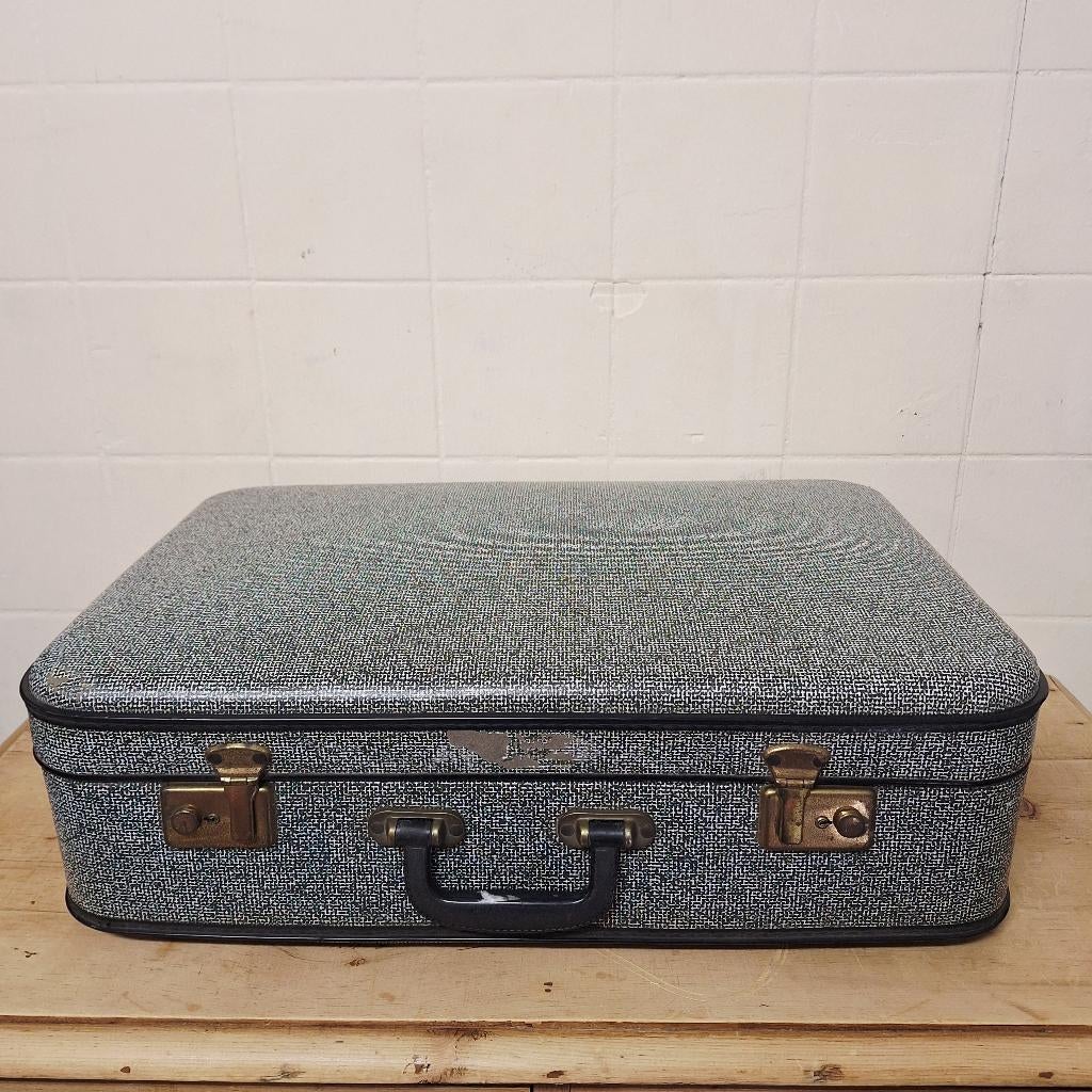 Jaren 50 / Jaren 60 Koffer, Sieraden, Tassen en Uiterlijk, Koffers, 60 tot 70 cm, Overige materialen, Gebruikt, -