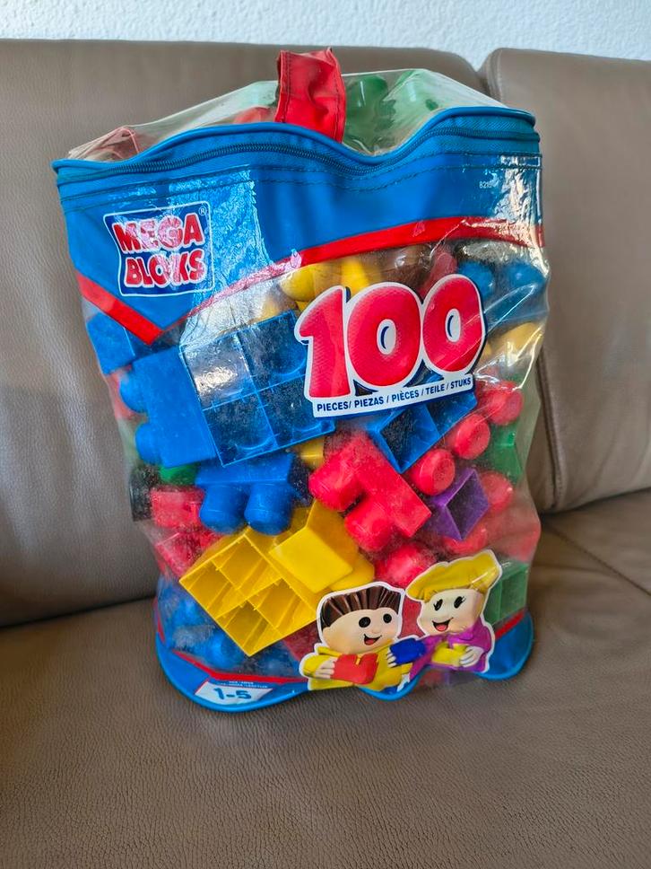 Tas Mega Bloks 100 stuks, Kinderen en Baby's, Speelgoed | Bouwstenen, Megabloks, Ophalen
