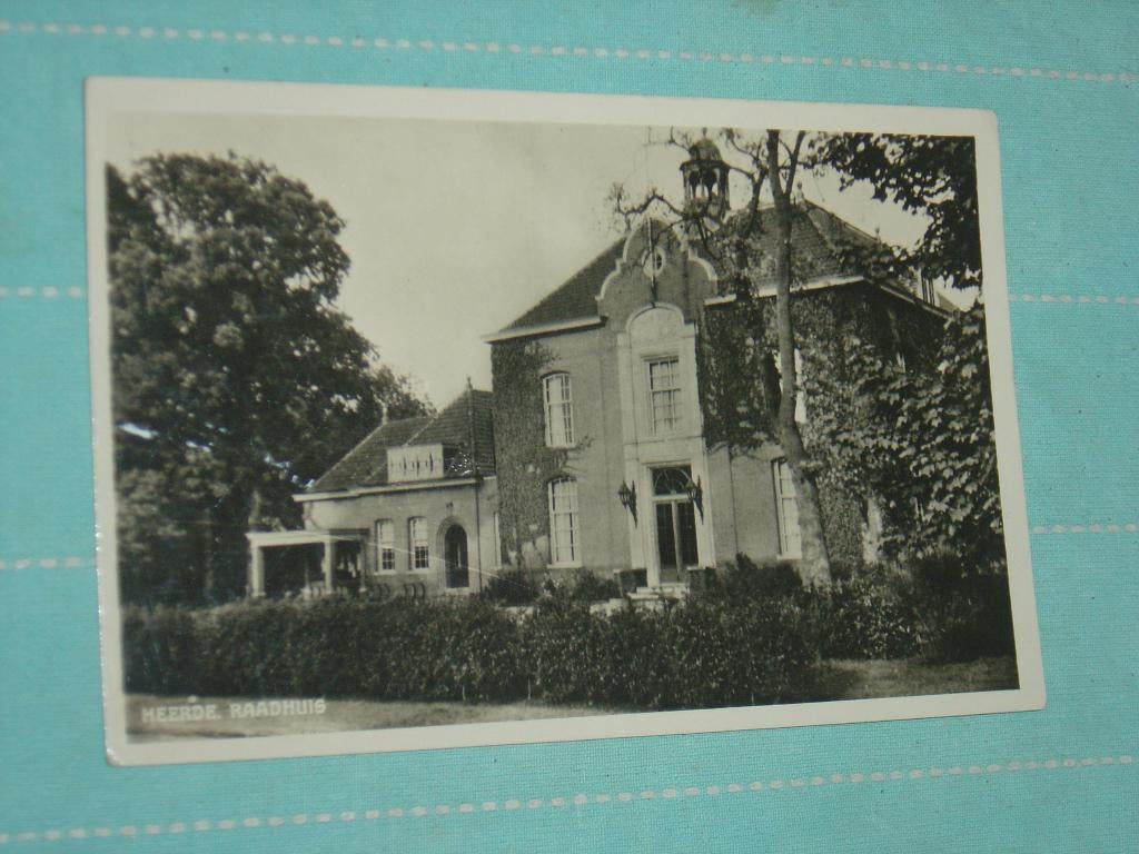 1) Zwart-wit ansichtkaart Raadhuis Heerde, Ophalen of Verzenden, 1940 tot 1960, Gelopen, Zuid-Holland