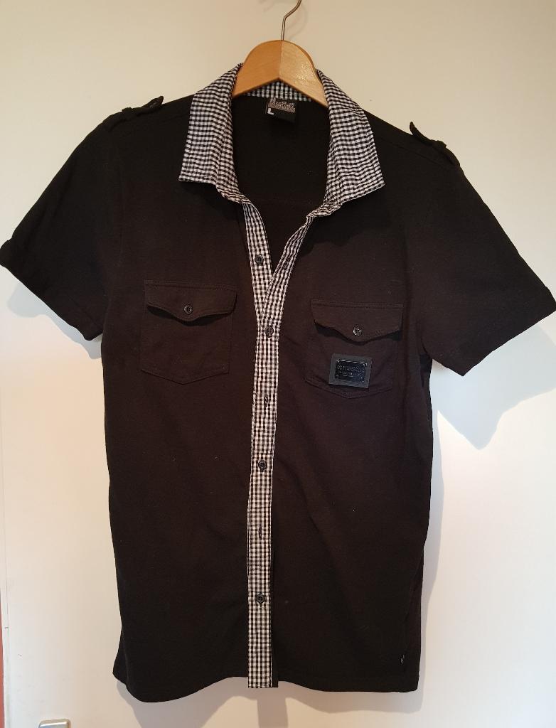 Overhemd korte mouwen L, Zwart, Ophalen of Verzenden, Coolcat, Halswijdte 41/42 (L)