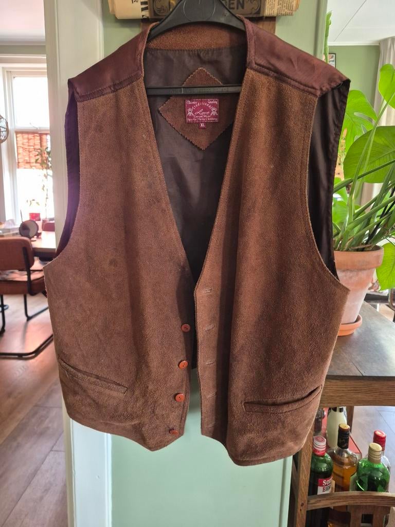 Leren Gilet maat XL, Ophalen of Verzenden, Maat 56/58 (XL), Bruin