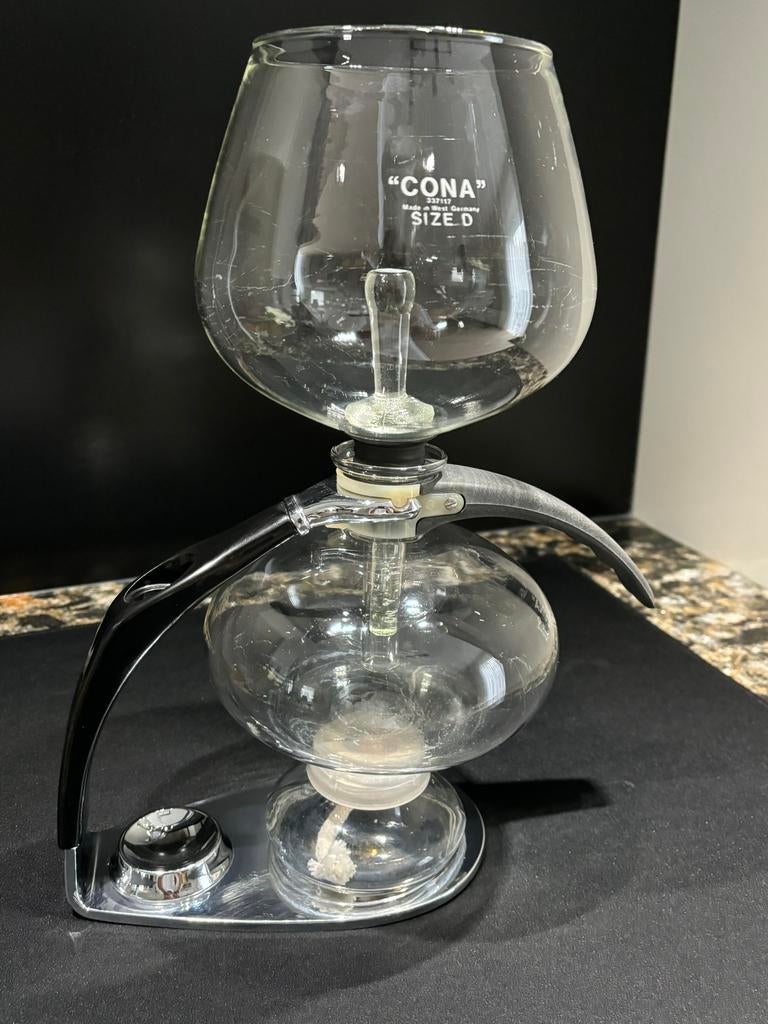 CONA Koffie Syphon / Vacuüm Koffiezetapparaat met toebehoren, Overige modellen, Gemalen koffie, Ophalen of Verzenden, Zo goed als nieuw