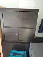 Kallax kast 4 vaks bruin, zwart, Ophalen, Gebruikt