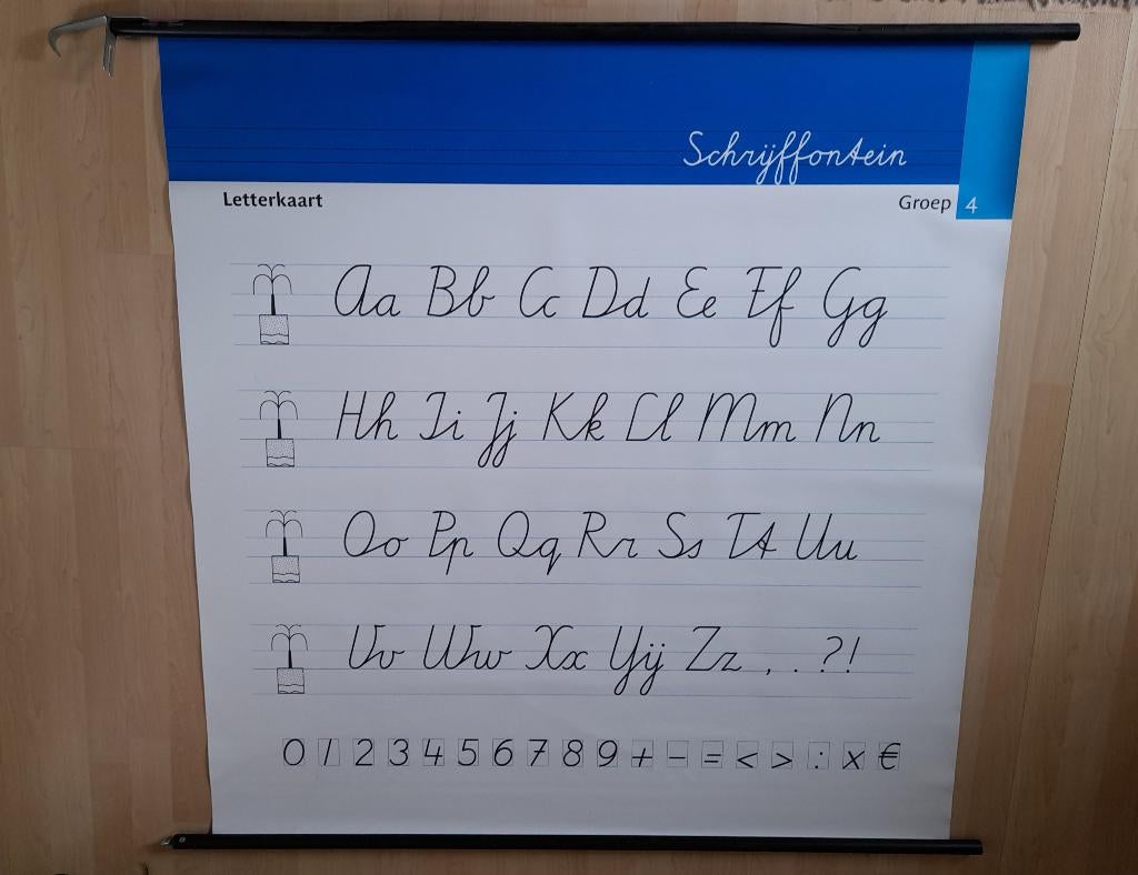 SCHOOLPLAAT SCHRIJFFONTEIN, Antiek en Kunst, Antiek | Schoolplaten, Ophalen of Verzenden, Overige thema's