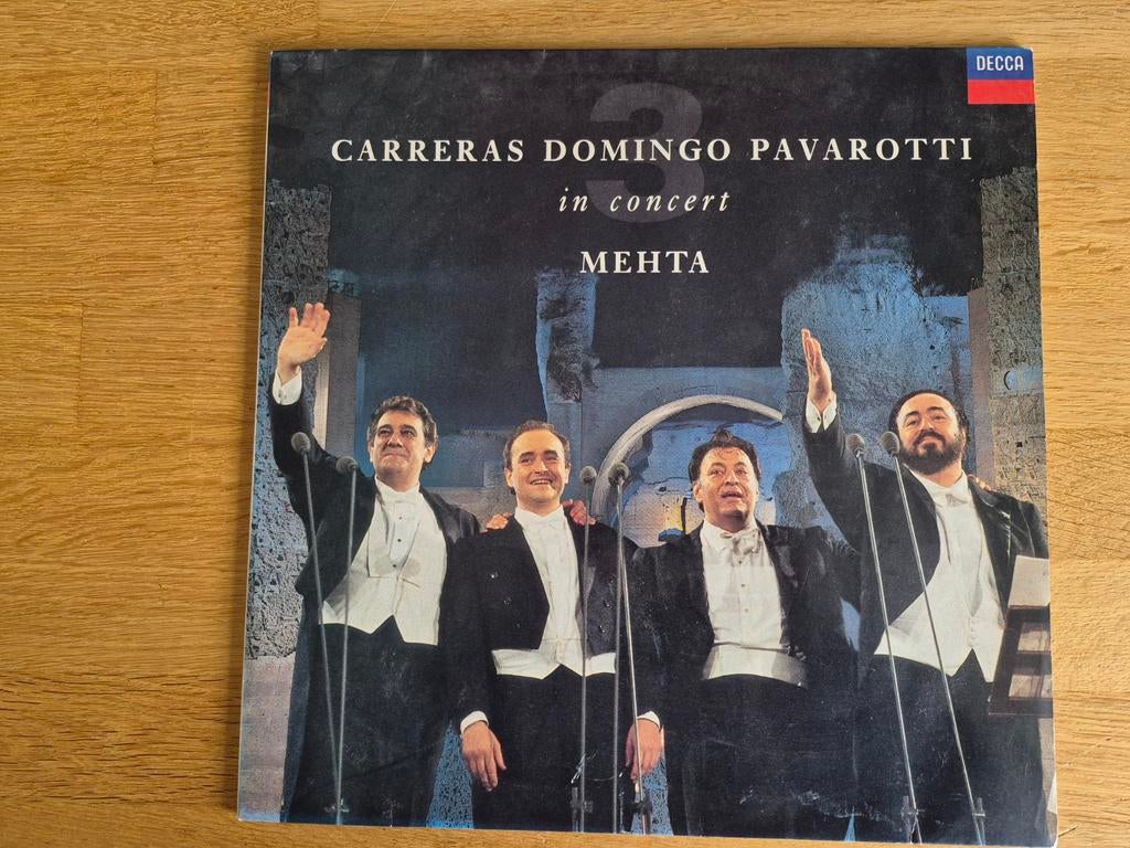 Mooie LP van Carreras_Domingo en Pavarotti in concert MEHTA., Opera of Operette, Ophalen of Verzenden, Zo goed als nieuw, 12 inch