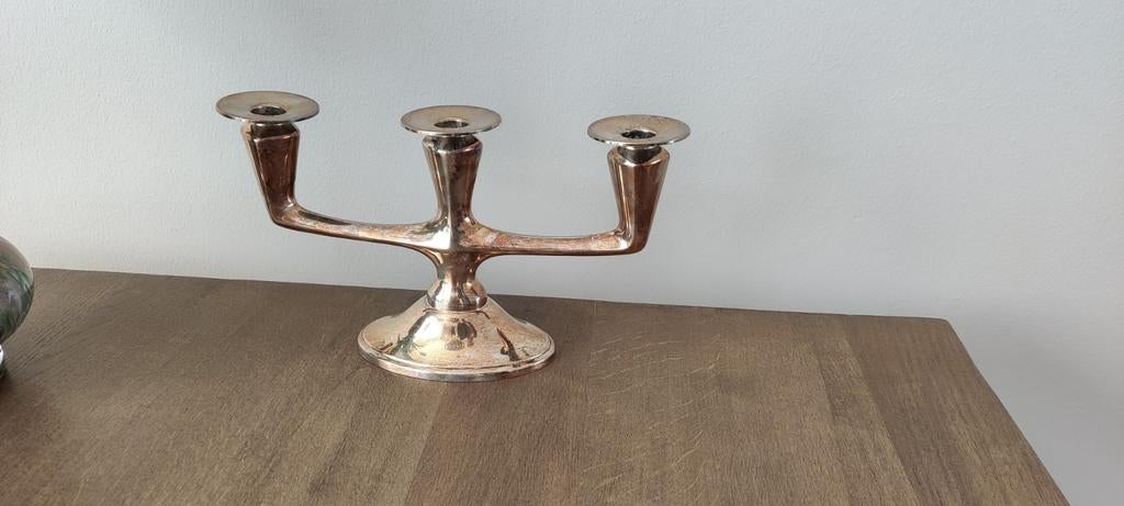 Kandelaar verzilverd, Ophalen, Zilver