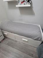 Ikea Brimnes bed uitschuifbaar met lades, Huis en Inrichting, Gebruikt, Wit, Tweepersoons, Ophalen of Verzenden