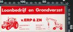 Sticker: Van Erp Loonbedrijf en Grondverzet - Oss - Geffen, Verzamelen, Ophalen of Verzenden, Zo goed als nieuw, Bedrijf of Vereniging